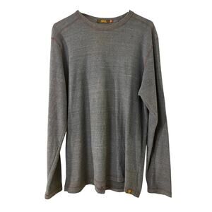 Agave Denim "AgaveLux" Long Sleeve Crewneck Shirt Medium Navy Blue Men USA